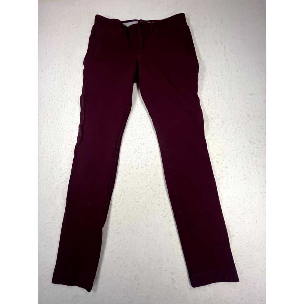 Under Armour Pants Womens 4 Burgundy‎ Logo Casual Fitted Fit Mid Rise Skinny Leg